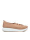 Leather Women's Moccasins In Beige Colour