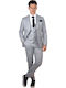 Men's Suit with Vest Grey Light