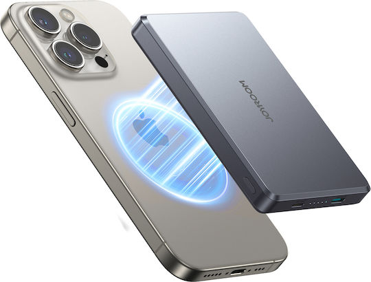 Joyroom JR-PBM08 Pro MagSafe Power Bank 10000mAh 22.5W mit 2 USB-C Ausgangsanschlüsse Grau