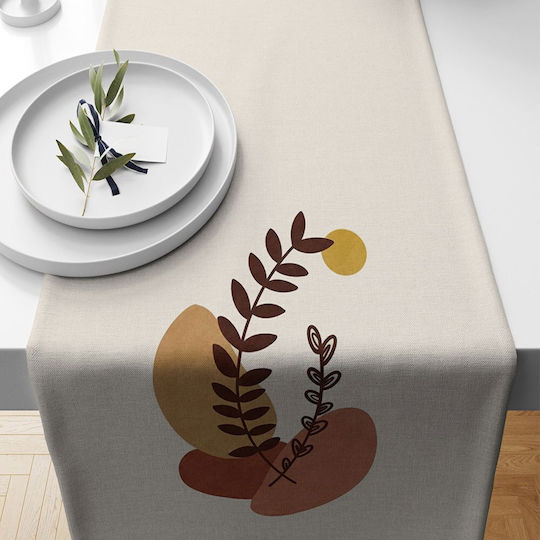 Aberto Design Mehrfarbiger Läufer Beige 40x135cm