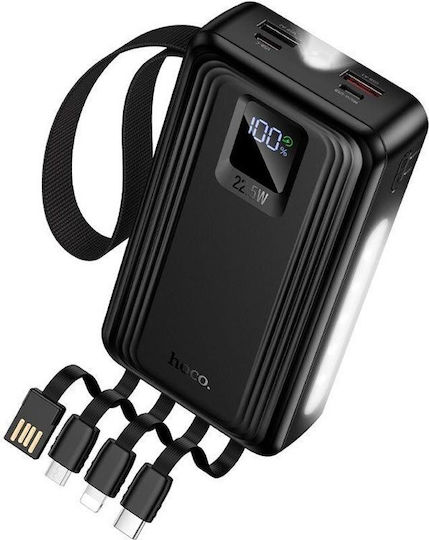 Hoco J173 Външна Батерия 20000mAh 22.5W с 2 USB-A Изходни Порта Power Delivery / Quick Charge Черен