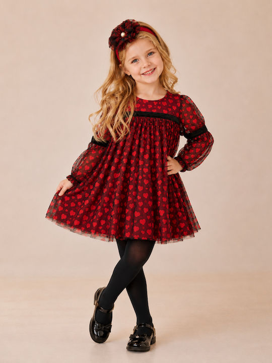 Girls Tulle Red Dress G500