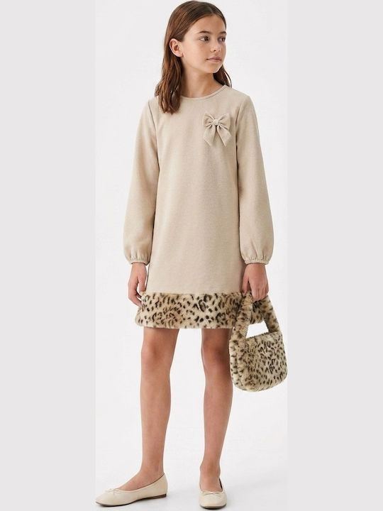 Funky Girls Dress Beige
