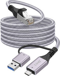 Linq Rj45 Ethernet Kabel Zu Usb-c Usb 3.0 2m Hochgeschwindigkeits Netzwerk Verbindung Grau Linq Rj45 Ethernet Kabel Zu Usb-c Usb 3.0 2m Hochgeschwindigkeits Netzwerk Verbindung Grau