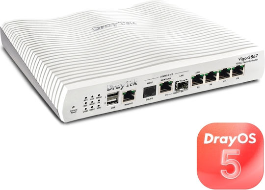 Draytek Vigor 2867 Ασύρματο VDSL2 Modem Router Wi‑Fi 7 με 4 Θύρες