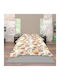 Dimcol Meltemi Bed Sheet Set with 1 Pillowcase Single 160x240cm Meltemi 159 2 Pieces