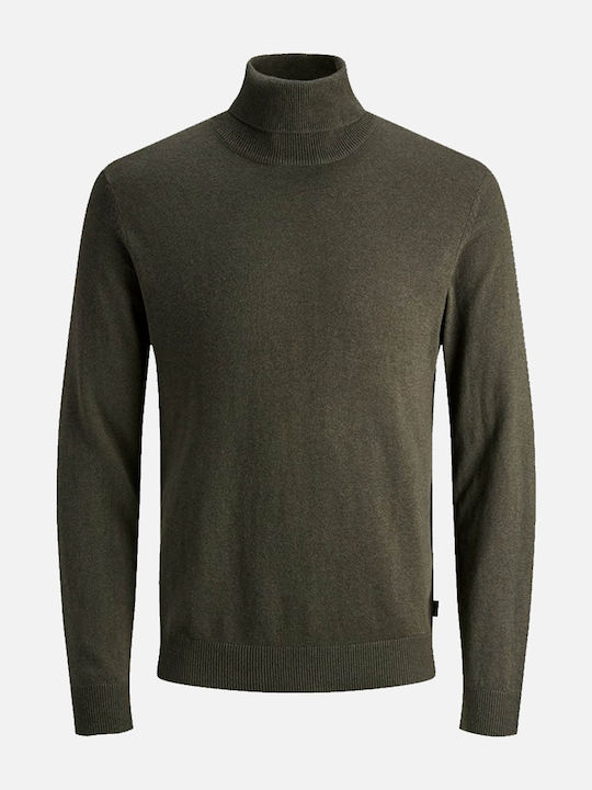Jack & Jones Pulover cu guler Darkgreen
