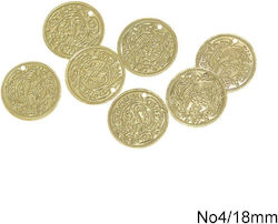 100 Τεμάχια Messingmünze Abfärbige No4/18mm Tra...