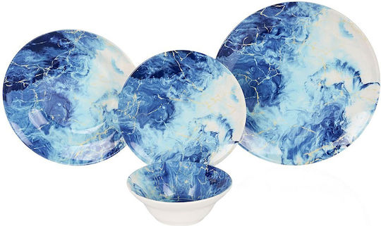 Hermia Albastru Ceramică Set de Vase 24buc