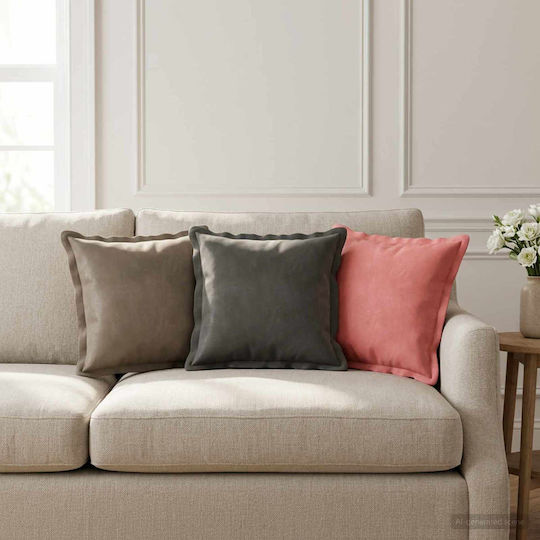 vidaXL Sofa Cushion Houten in Dark Grey Velvet 35x35cm