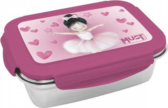 Must Team Mermaid Δοχείο Φαγητού Inox Μωβ 900ml