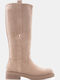 Suede Women's Boots Beige