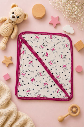 Esthisis Cotton Flannel Swaddle Blanket Fuchsia 95x80cm