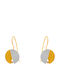Bizoutaki Dangle Earrings Gold Plated Silver with Stones