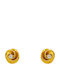Bizoutaki Gold Plated Silver Stud Earrings with Stones