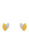 Bizoutaki Silver Gold Plated Stud Earrings