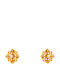 Bizoutaki Gold Plated Silver Stud Earrings with Stones and Pearls
