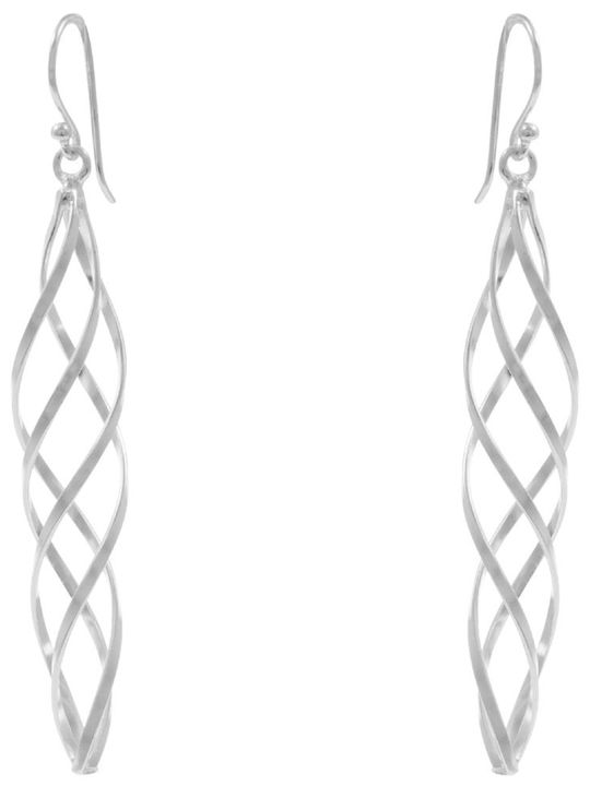 Bizoutaki Silver Gold Plated Dangle Earrings