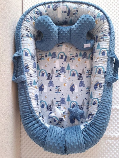 BabyValia Baby- und Kinderkissen Nest Blau
