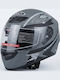 Motorradhelm Volles Gesicht Dunkelgrau