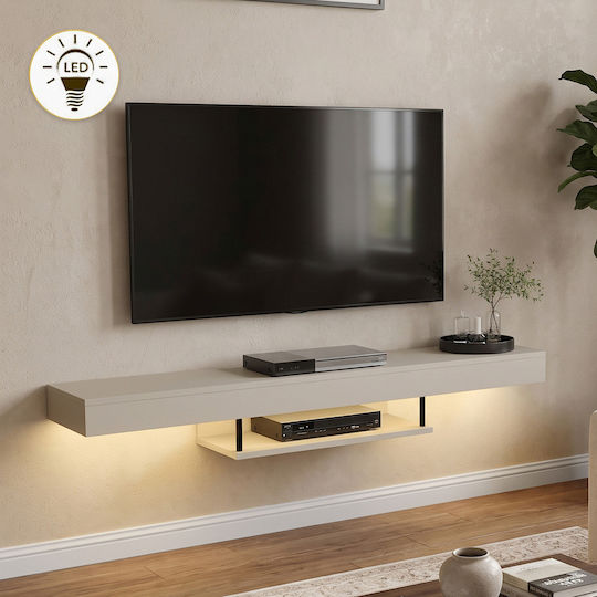 Albares Montat pe perete cu iluminare LED Sandstone 150x29.6x22 cm