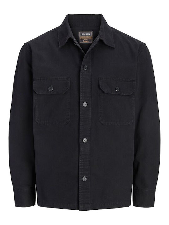Jack & Jones Long Sleeve Cotton Overshirt Black