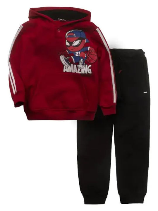 Kinder Sweatpants Set Mit Bluse Burgundisch