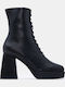 Wildleder Damen Kampfstiefel Schwarz