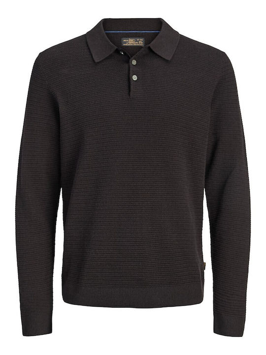 Jack & Jones Pulover Polo Mânecă Lungă Ganache