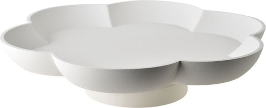Mondex Διακοσμητική Πιατέλα Λευκή 30x30x8εκ.