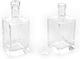 Glass Square Little Bottle Glass Cap 500ml 8x20cm 0503425 Faitakis Ftk-0503425