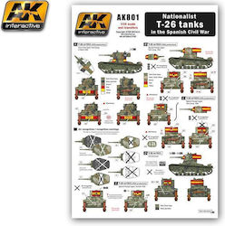 Ak-interactive Ak-interactive 801 Wet Transfer Nationalist T-26 In Spanish Civil War Ak-interactive Ak-interactive 801 Wet Transfer Nationalist T-26 In Spanish Civil War