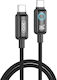 XO Braided / LED USB 2.0 Cable USB-C male - USB-C 240W PD Μπλε 2m 16.005.0420