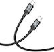 DeTech Cablu USB-C Masculin - USB-C 60W PD Negru 1m 40551