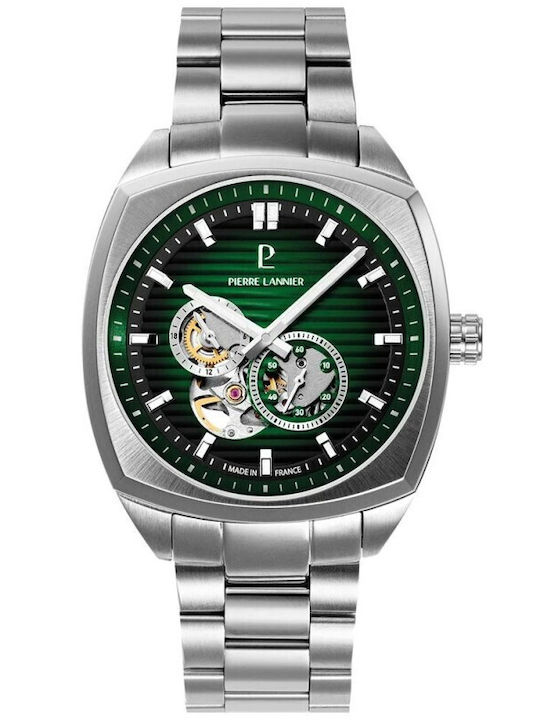 Pierre Lannier Men's Watch Automatic with Silver Metal Bracelet