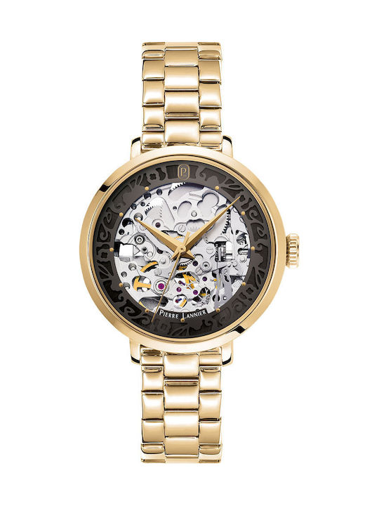 Pierre Lannier Damenuhr Automatisch mit Gold Me...