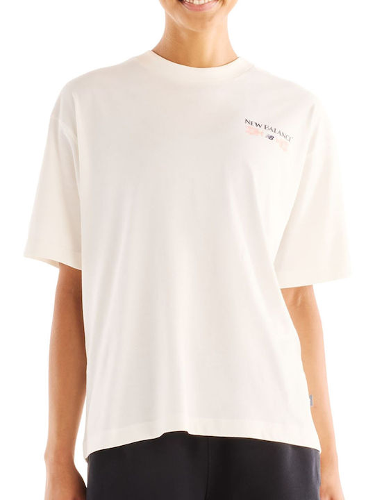 Дамска Oversized Къса Тениска Ecru