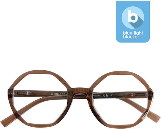 Looplabb Lolita Blaulichtblockierende Brillen Hazel Grad 1