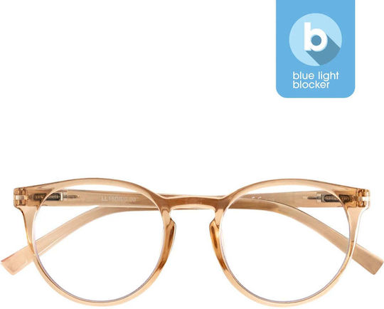 Looplabb Papillon Kristall Champagner Blaulichtblockierende Brillen Grad 2