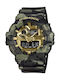 Casio Мъжки часовник На батерия с Зелен Каучуков Каишка