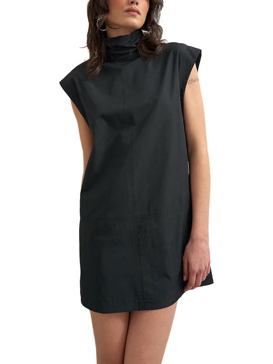 Sommer Mini Abend Damenkleid Schwarz 31001401-Schwarz
