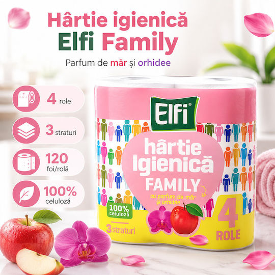 Elfi Hârtie igienică 4 role 3 foi