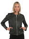 Women's Leather Jacket for Winter Black