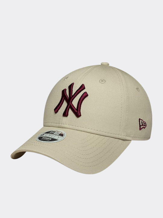 New Era New York Yankees Mlb League Essential Creme 9forty Verstellbare Kappen Für Frauen Beiges
