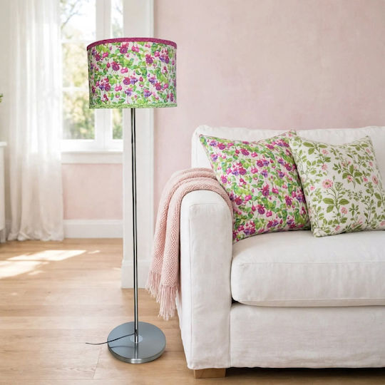 Lampshades Φωτιστικό Δαπέδου με Ντουί για Λαμπτήρα E27 Μωβ