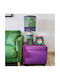 Glass Table Lamp with Green Shade