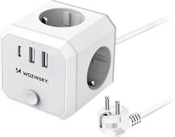 Wozinsky PowerCube 4 Гнезда с Кабел 1.8м Wozinsky PowerCube 4 Гнезда с Кабел 1.8м