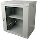 Dulap Rack Spacer 19" 12u 500x400mm Montat Pe Perete Kit De Asamblare Ușă Din Sticlă Gri Lacăt Panouri Detasabile Unu
