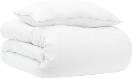 Universal Quilt Adjustment 2 Pieces 155 X 200 Cm All Seasons White
