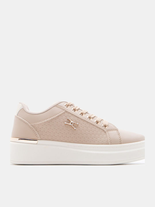 Women's Flatforms Sneakers Beige-Dark